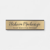 Faux Gold Kantoor Deursignes Naam Bord Deurbordje (Voorkant)