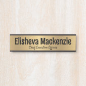 Faux Gold Kantoor Deursignes Naam Bord Deurbordje (Voorkant)