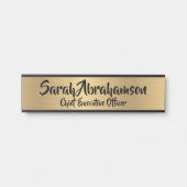 Faux Gold Kantoor Deursignes Naam Bord Deurbordje (Voorkant)