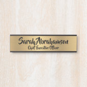 Faux Gold Kantoor Deursignes Naam Bord Deurbordje (Voorkant)