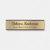 Faux Gold Kantoor Deursignes Naam Bord Deurbordje (Voorkant)