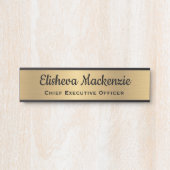 Faux Gold Kantoor Deursignes Naam Bord Deurbordje (Voorkant)