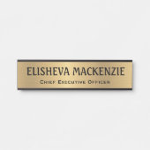 Faux Gold Kantoor Deursignes Naam Bord Deurbordje (Voorkant)