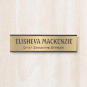 Faux Gold Kantoor Deursignes Naam Bord Deurbordje (Voorkant)