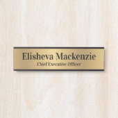 Faux Gold Kantoor Deursignes Naam Bord Deurbordje (Voorkant)