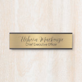 Faux Gold Kantoor Deursignes Naam Bord Deurbordje (Voorkant)