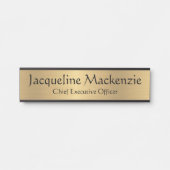 Faux Gold Kantoor Deursignes Naam Bord Deurbordje (Voorkant)