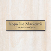 Faux Gold Kantoor Deursignes Naam Bord Deurbordje (Voorkant)