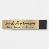 Faux Gold Kantoor Deursignes Naam Bord Deurbordje (Voorkant)