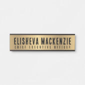 Faux Gold Kantoor Deursignes Naam Bord Deurbordje (Voorkant)