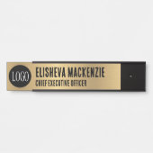 Faux Gold Kantoor Deursignes Naam Bord Deurbordje (Voorkant)