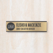 Faux Gold Kantoor Deursignes Naam Bord Deurbordje (Voorkant)