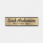 Faux Gold Kantoor Deursignes Naam Bord Deurbordje (Voorkant)