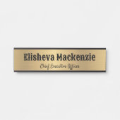 Faux Gold Kantoor Deursignes Naam Bord Deurbordje (Voorkant)