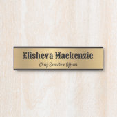 Faux Gold Kantoor Deursignes Naam Bord Deurbordje (Voorkant)