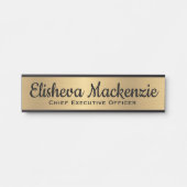 Faux Gold Kantoor Deursignes Naam Bord Deurbordje (Voorkant)