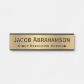 Faux Gold Kantoor Deursignes Naam Bord Deurbordje (Voorkant)