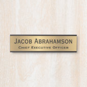 Faux Gold Kantoor Deursignes Naam Bord Deurbordje (Voorkant)