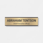 Faux Gold Kantoor Deursignes Naam Bord Deurbordje (Voorkant)