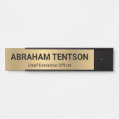 Faux Gold Kantoor Deursignes Naam Bord Deurbordje (Voorkant)