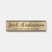 Faux Gold Kantoor Deursignes Naam Bord Deurbordje (Voorkant)