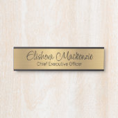 Faux Gold Kantoor Deursignes Naam Bord Deurbordje (Voorkant)