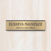 Faux Gold Kantoor Deursignes Naam Bord Deurbordje (Voorkant)