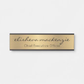 Faux Gold Kantoor Deursignes Naam Bord Deurbordje (Voorkant)