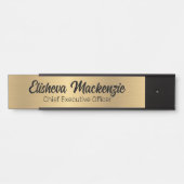 Faux Gold Kantoor Deursignes Naam Bord Deurbordje (Voorkant)