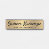 Faux Gold Kantoor Deursignes Naam Bord Deurbordje (Voorkant)