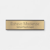 Faux Gold Kantoor Deursignes Naam Bord Deurbordje (Voorkant)