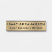 Faux Gold Kantoor Deursignes Naam Bord Deurbordje (Voorkant)