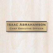 Faux Gold Kantoor Deursignes Naam Bord Deurbordje (Voorkant)