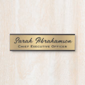 Faux Gold Kantoor Deursignes Naam Bord Deurbordje (Voorkant)