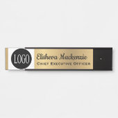 Faux Gold Kantoor Deursignes Uw Logo hier Deurbordje (Voorkant)