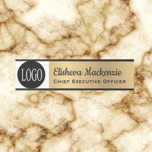 Faux Gold Kantoor Deursignes Uw Logo hier Deurbordje