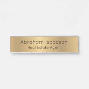 Faux Gold Kantoor Deurteken Estate Agent Deurbordje