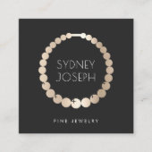 Faux Gold Ketting Logo | Ontwerp van juwelen Vierkante Visitekaartje (Voorkant)