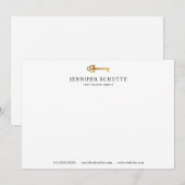 Faux Gold Key - Speciaal aangepaste grafische vorm Notitiekaartje (Voorkant / Achterkant)