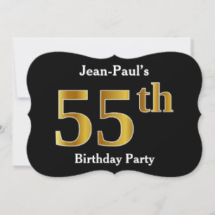Faux Gold Kijk 55th Birthday Party + aangepaste na Kaart
