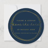 Faux Gold-kribble - Cirkel Save the Date (Voorkant)