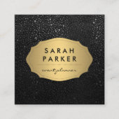 Faux Gold Label met Chic Metallic Dot Pattern (Voorkant)