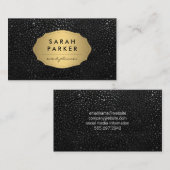 Faux Gold Label met Chic Metallic Dot Pattern (Voorkant / Achterkant)