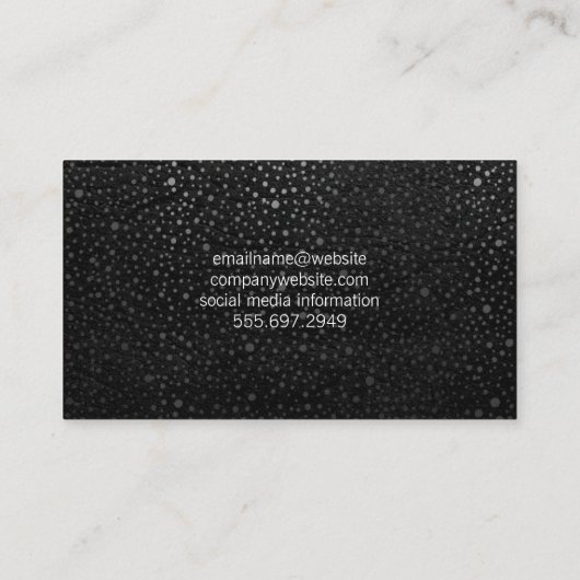 Faux Gold Label met Chic Metallic Dot Pattern (Achterkant)