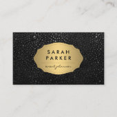 Faux Gold Label met Chic Metallic Dot Pattern (Voorkant)