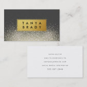 Faux Gold Label met Glitter Glam Sparkle (Voorkant / Achterkant)