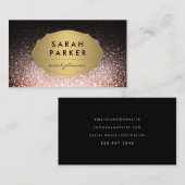 Faux Gold Label met Glitter Glam Sparkle (Voorkant / Achterkant)