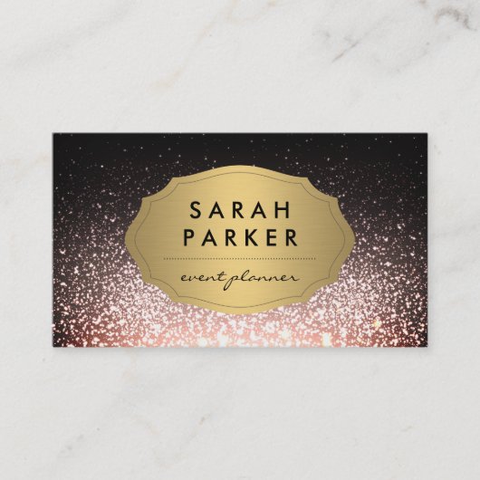 Faux Gold Label met Glitter Glam Sparkle (Voorkant)
