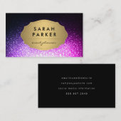 Faux Gold Label met Glitter Glam Sparkle (Voorkant / Achterkant)