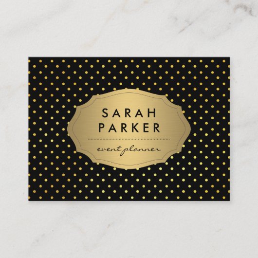 Faux Gold Label Polka Dot Pattern (Voorkant)